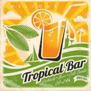 Cocktail napkins - Tropical bar
