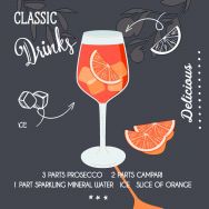 Cocktailservietten - Aperole schwarz