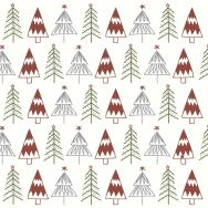 Cocktail napkins - Fun trees Red