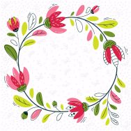 Napkins embossed - Spring wreath