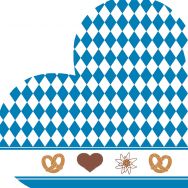 Napkins punched in form - Bavarian Heart