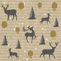 Cocktail napkins - Deer Forest
