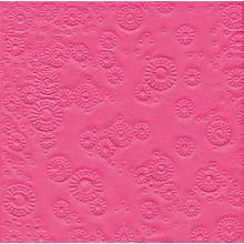 Napkins embossed - Moments Uni pink