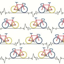 Napkins - Heartbeat Bike white