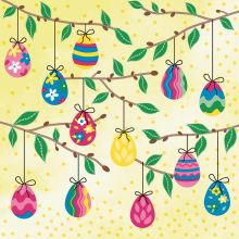 Napkins embossed - Easter tree